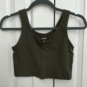 Olive Wild Fable cropped tank
